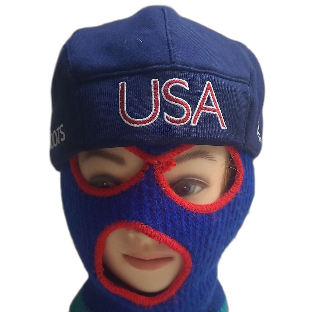 Vintage 2004 Olympics Roots fleece Newsboy Cabbie hat